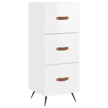 vidaXL Sideboard High Gloss White 34.5x34x90 cm Engineered Wood 2