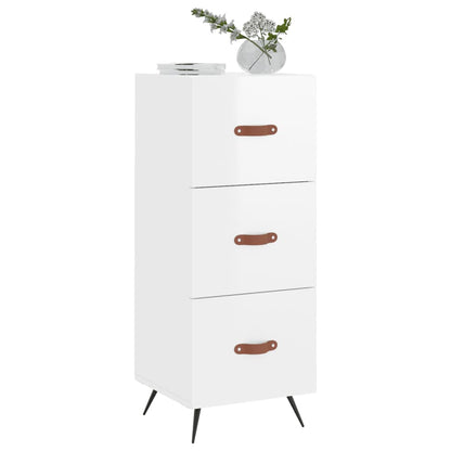 vidaXL Sideboard High Gloss White 34.5x34x90 cm Engineered Wood 3