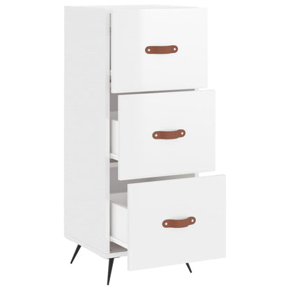 vidaXL Sideboard High Gloss White 34.5x34x90 cm Engineered Wood 5