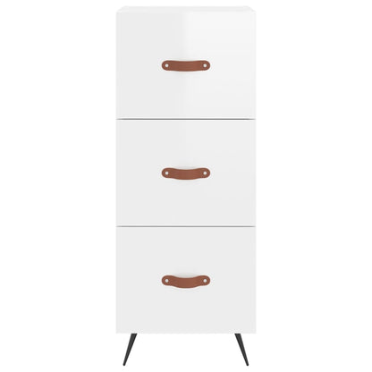 vidaXL Sideboard High Gloss White 34.5x34x90 cm Engineered Wood 6