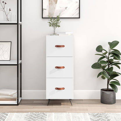 vidaXL Sideboard High Gloss White 34.5x34x90 cm Engineered Wood 1