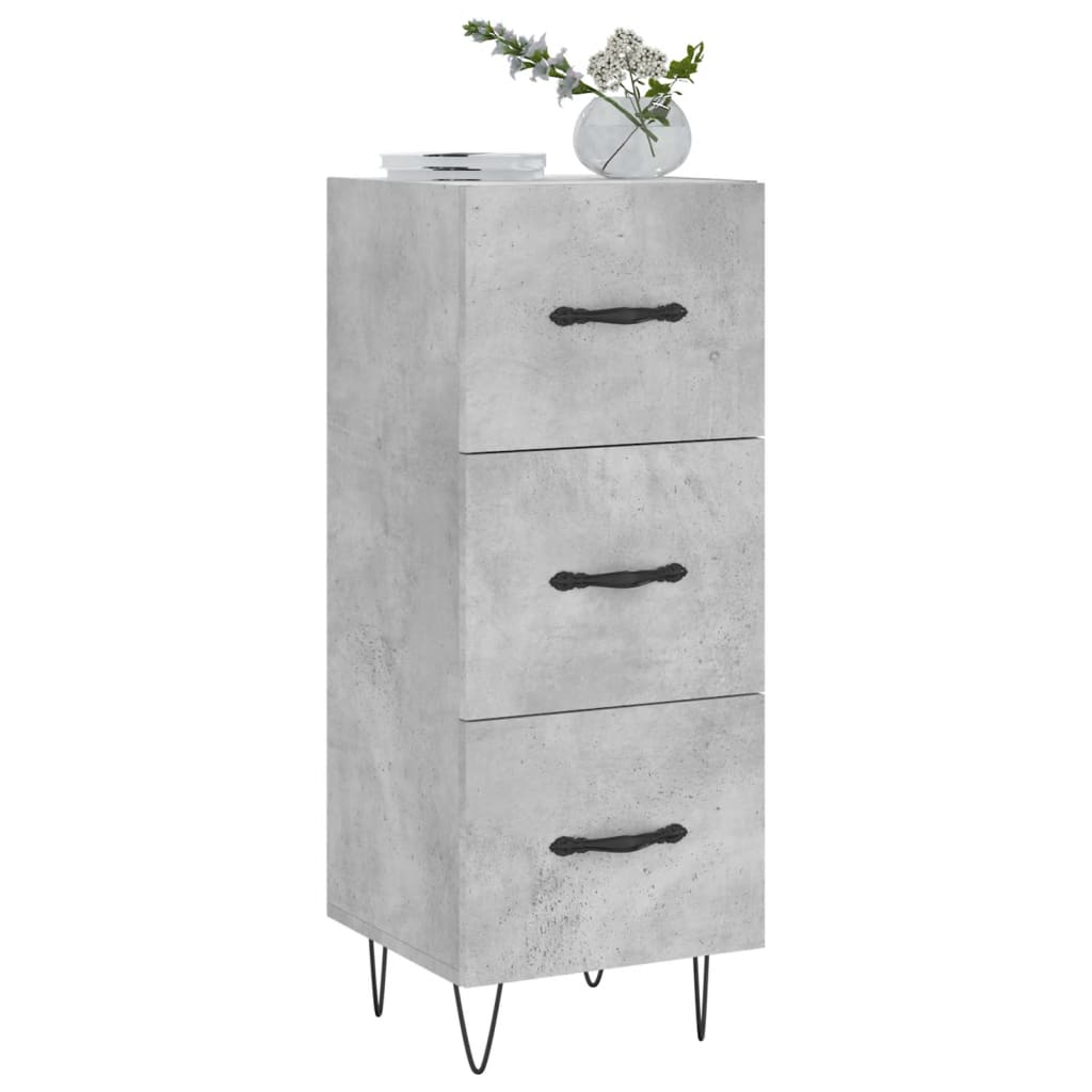vidaXL Sideboard Concrete Grey 34.5x34x90 cm Engineered Wood 3