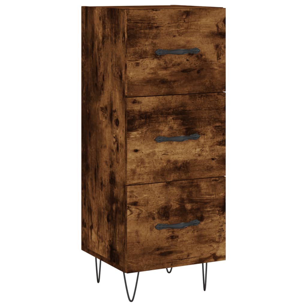 vidaXL Sideboard Smoked Oak 34.5x34x90 cm Engineered Wood 2