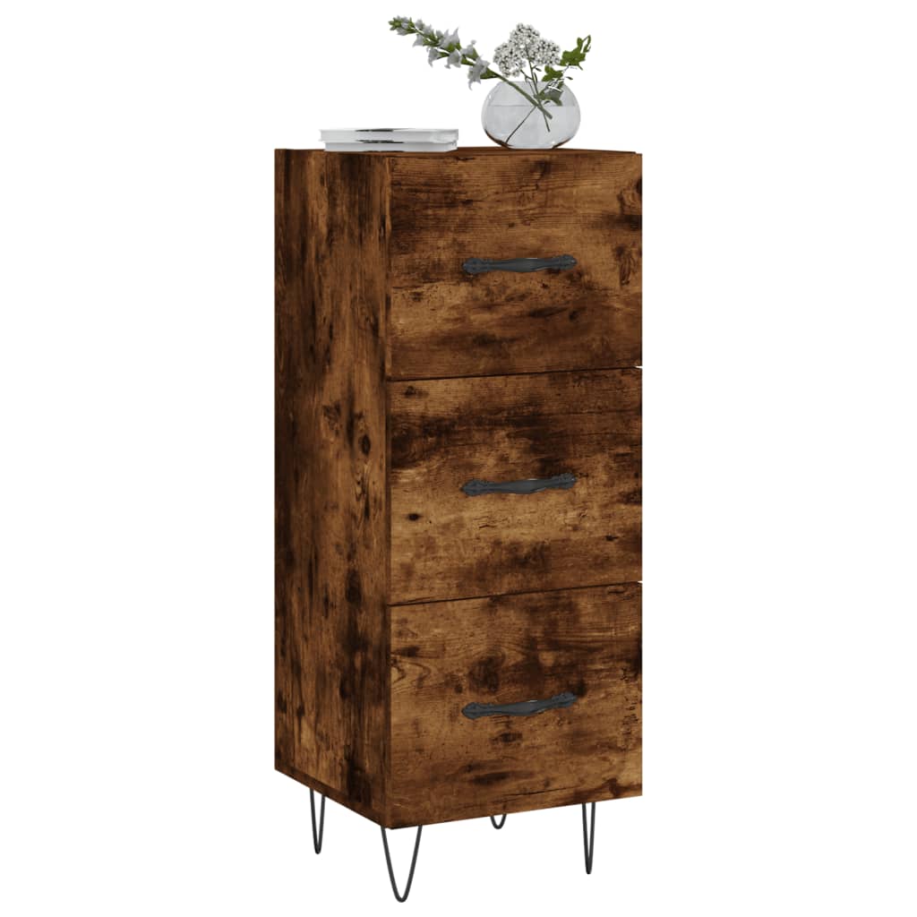 vidaXL Sideboard Smoked Oak 34.5x34x90 cm Engineered Wood 3
