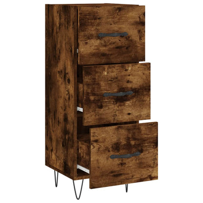 vidaXL Sideboard Smoked Oak 34.5x34x90 cm Engineered Wood 5