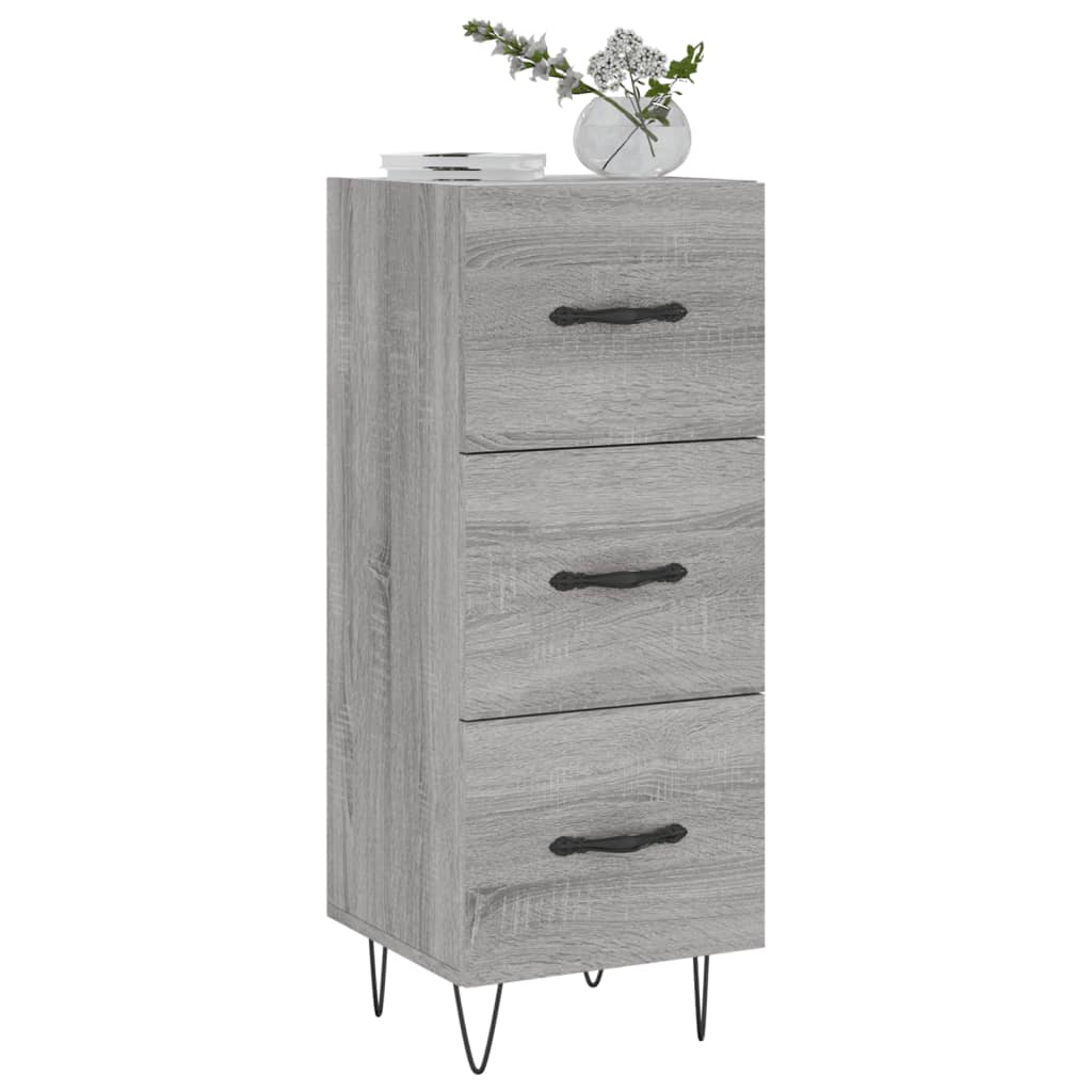 vidaXL Sideboard Grey Sonoma 34.5x34x90 cm Engineered Wood 3