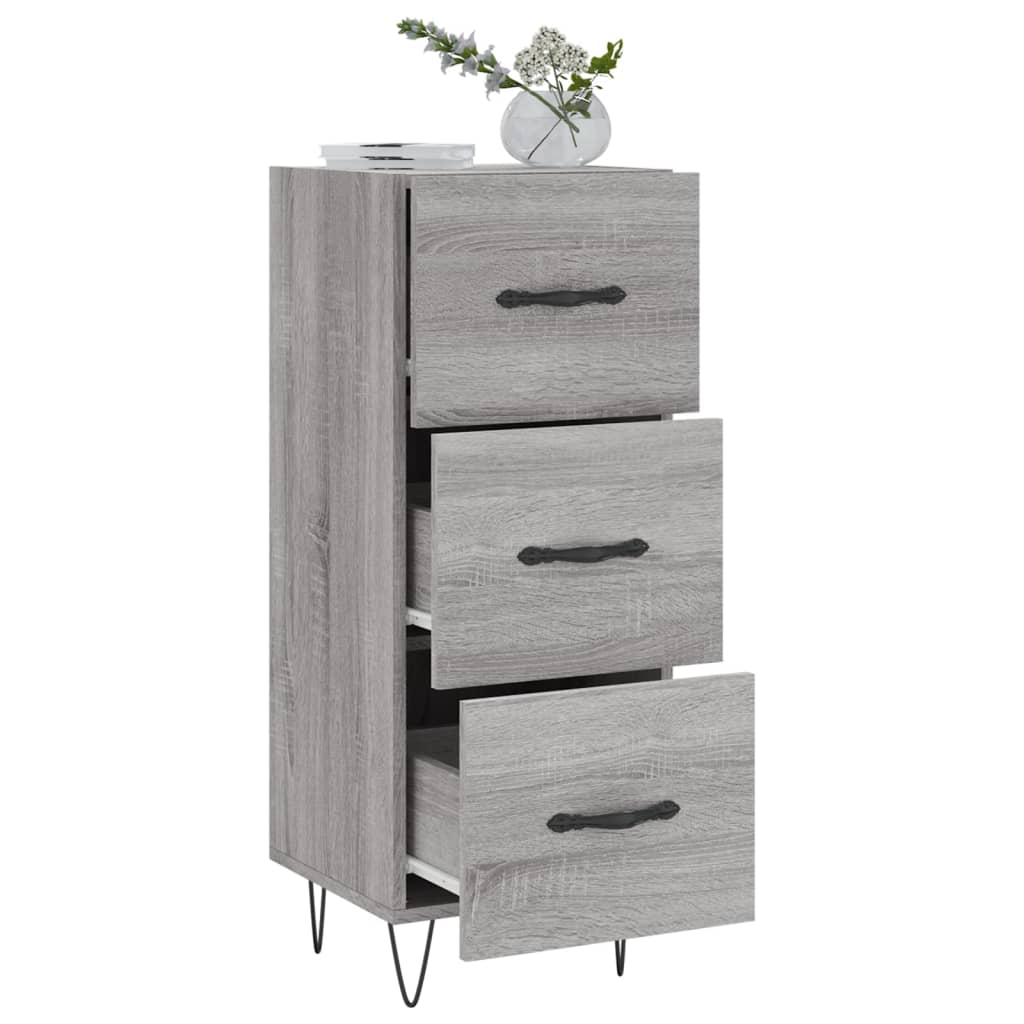 vidaXL Sideboard Grey Sonoma 34.5x34x90 cm Engineered Wood 4