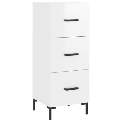 vidaXL Sideboard High Gloss White 34.5x34x90 cm Engineered Wood 2