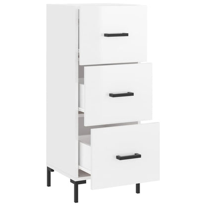 vidaXL Sideboard High Gloss White 34.5x34x90 cm Engineered Wood 5