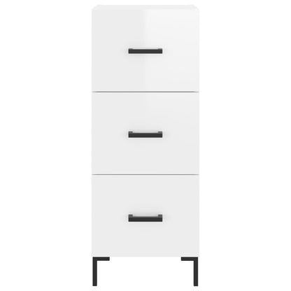 vidaXL Sideboard High Gloss White 34.5x34x90 cm Engineered Wood 6