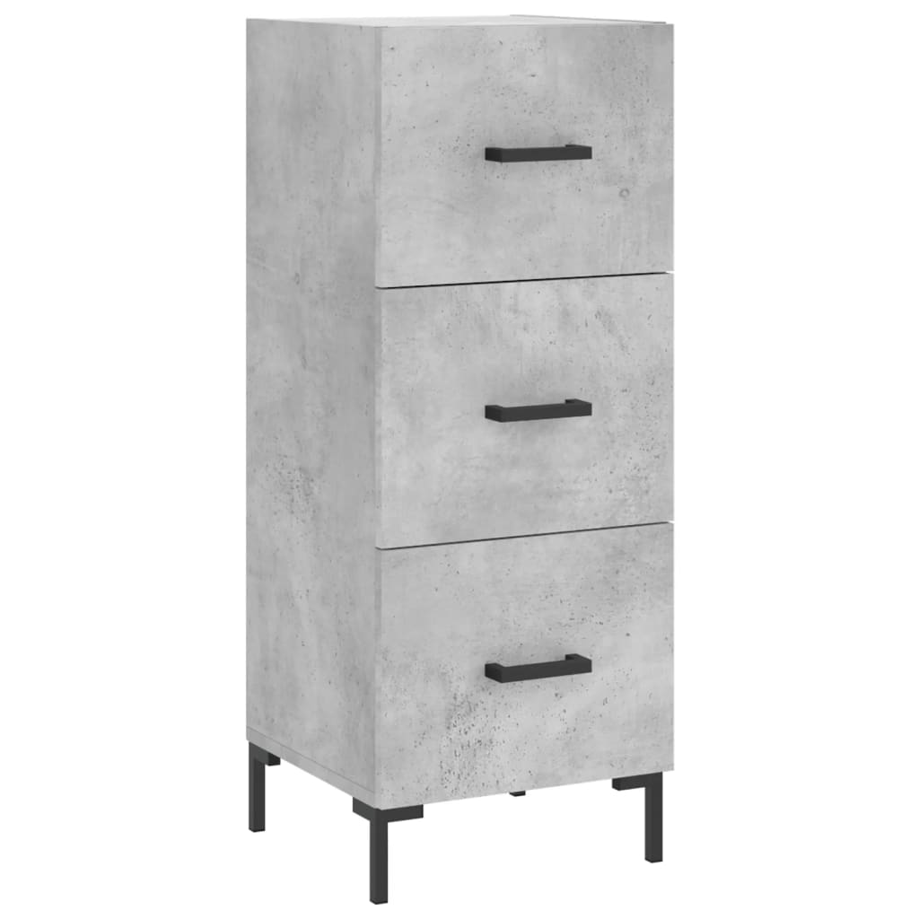 vidaXL Sideboard Concrete Grey 34.5x34x90 cm Engineered Wood 2