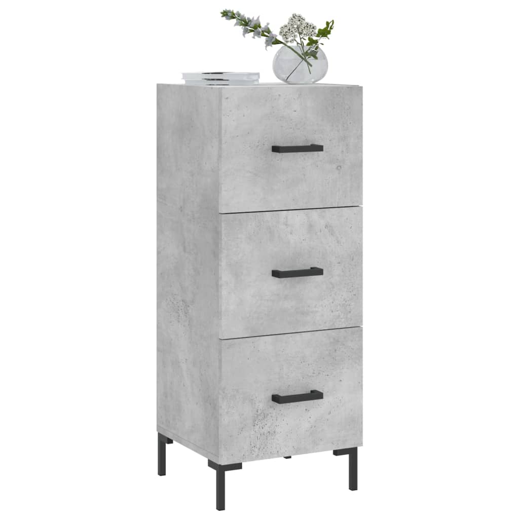 vidaXL Sideboard Concrete Grey 34.5x34x90 cm Engineered Wood 3