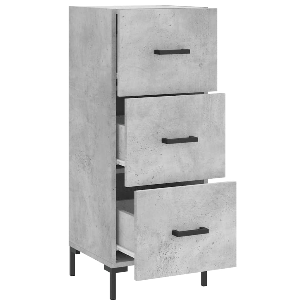 vidaXL Sideboard Concrete Grey 34.5x34x90 cm Engineered Wood 5