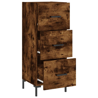 vidaXL Sideboard Smoked Oak 34.5x34x90 cm Engineered Wood 5