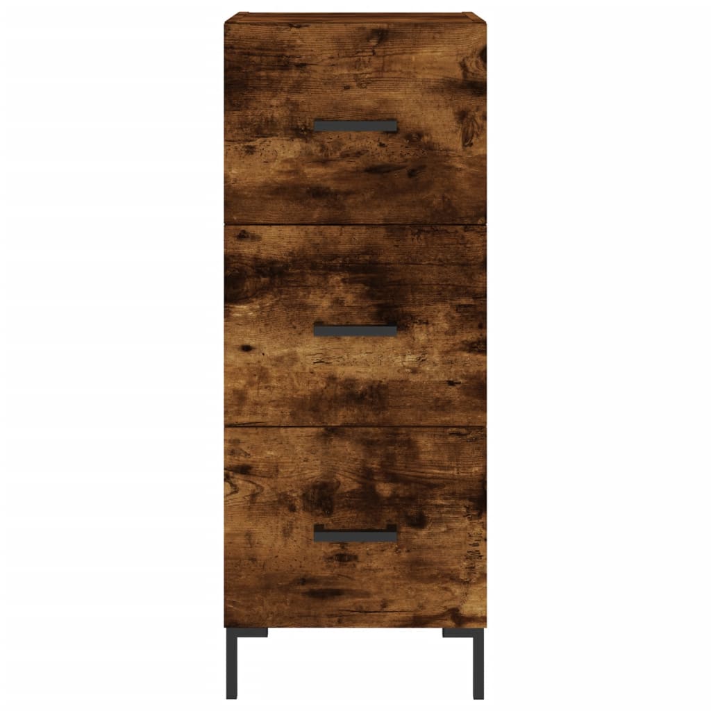 vidaXL Sideboard Smoked Oak 34.5x34x90 cm Engineered Wood 6