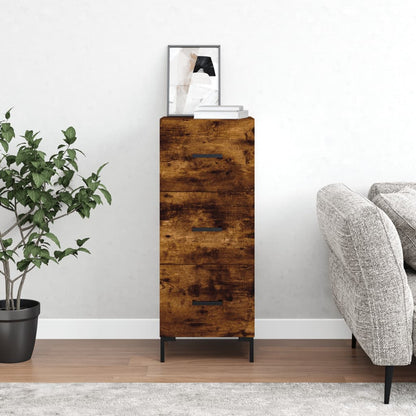 vidaXL Sideboard Smoked Oak 34.5x34x90 cm Engineered Wood 1