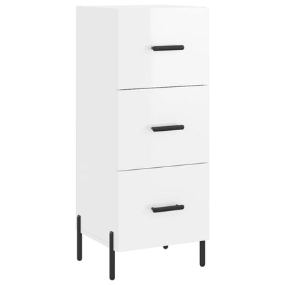 vidaXL Sideboard High Gloss White 34.5x34x90 cm Engineered Wood 2