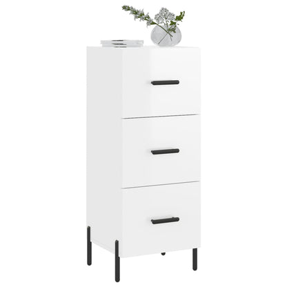 vidaXL Sideboard High Gloss White 34.5x34x90 cm Engineered Wood 3