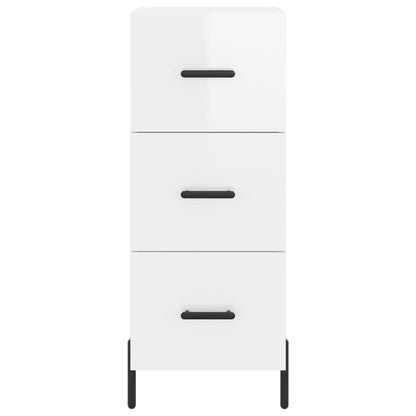 vidaXL Sideboard High Gloss White 34.5x34x90 cm Engineered Wood 6