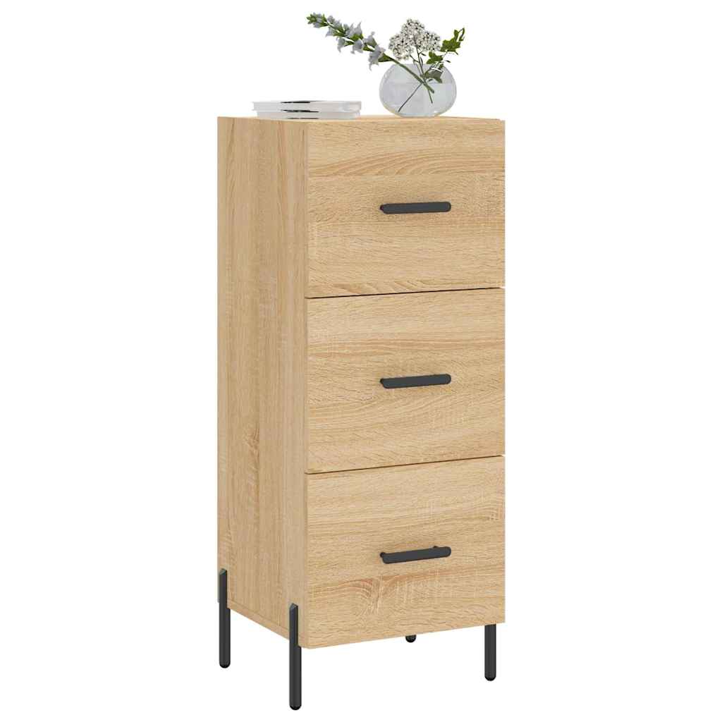 vidaXL Sideboard Sonoma Oak 34.5x34x90 cm Engineered Wood 3