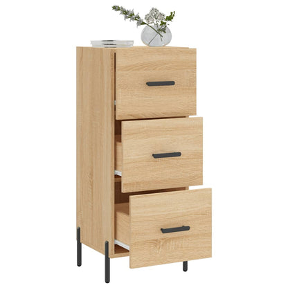 vidaXL Sideboard Sonoma Oak 34.5x34x90 cm Engineered Wood 4