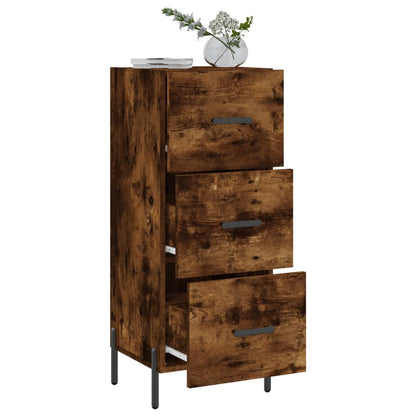 vidaXL Sideboard Smoked Oak 34.5x34x90 cm Engineered Wood 4