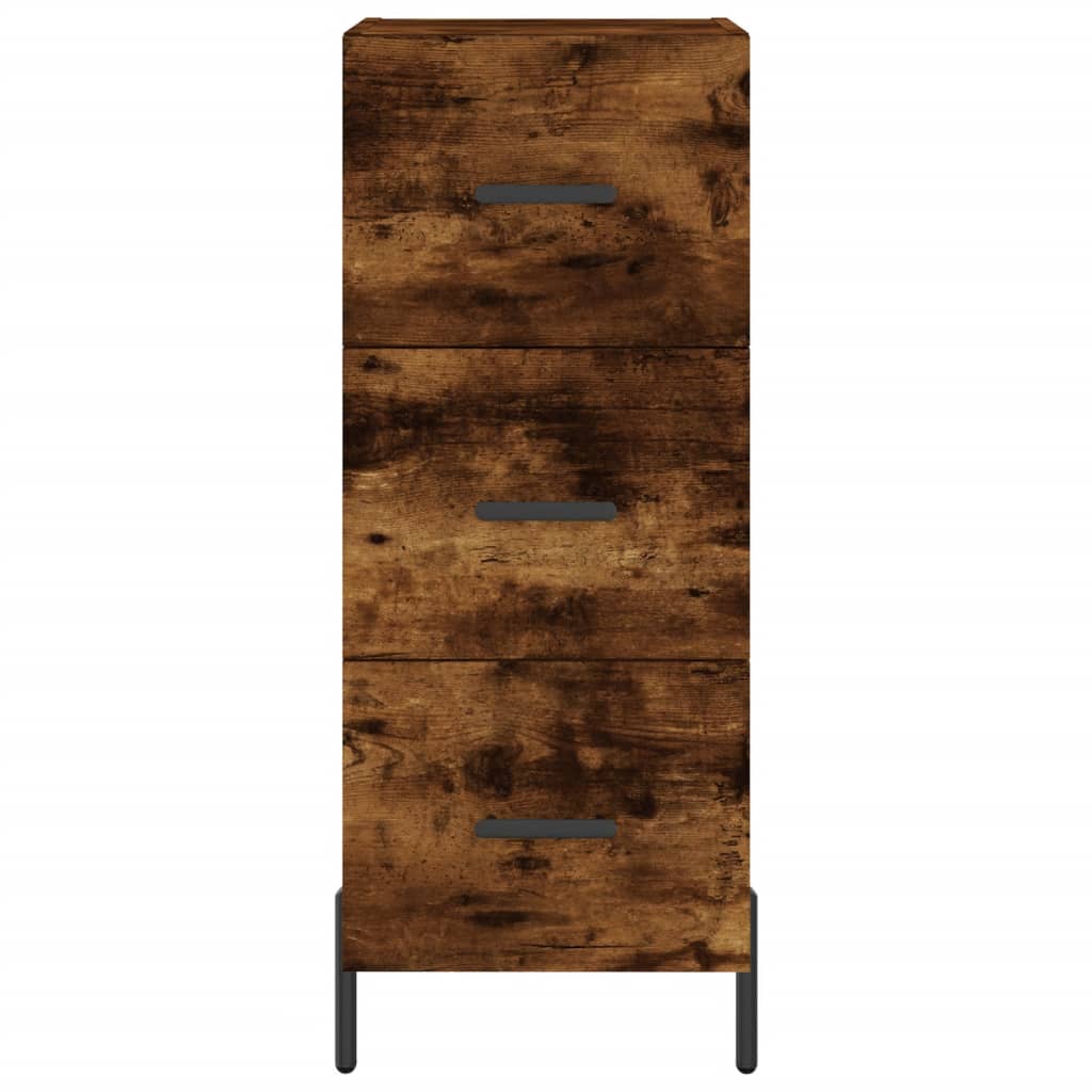 vidaXL Sideboard Smoked Oak 34.5x34x90 cm Engineered Wood 6