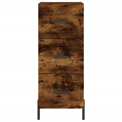 vidaXL Sideboard Smoked Oak 34.5x34x90 cm Engineered Wood 6
