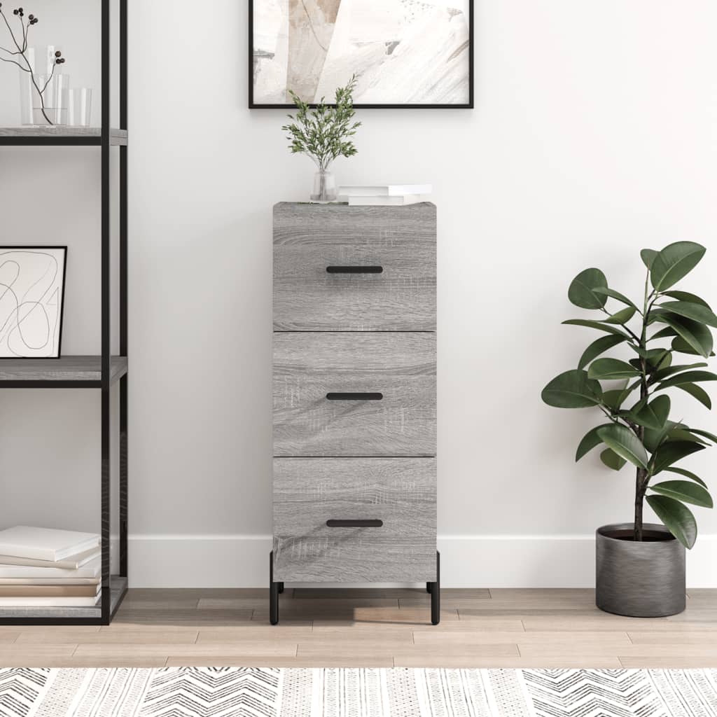vidaXL Sideboard Grey Sonoma 34.5x34x90 cm Engineered Wood 1