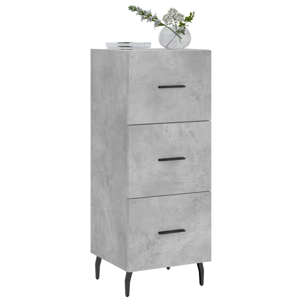 vidaXL Sideboard Concrete Grey 34.5x34x90 cm Engineered Wood 3
