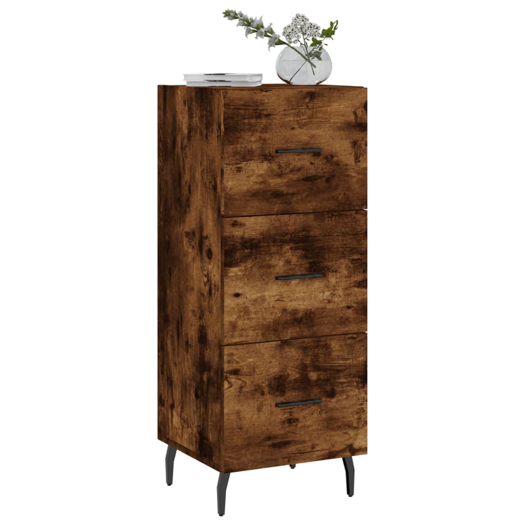 vidaXL Sideboard Smoked Oak 34.5x34x90 cm Engineered Wood 3