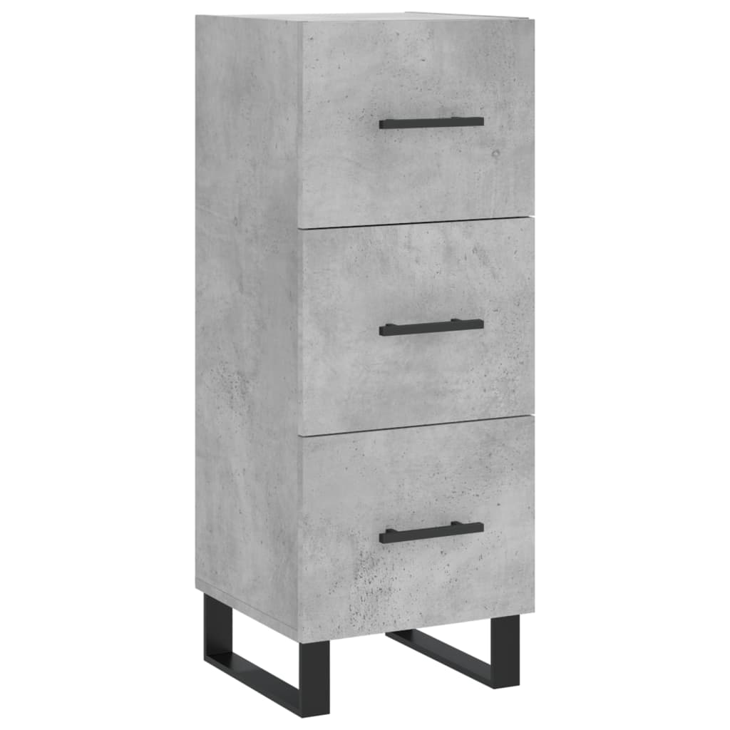 vidaXL Sideboard Concrete Grey 34.5x34x90 cm Engineered Wood 2