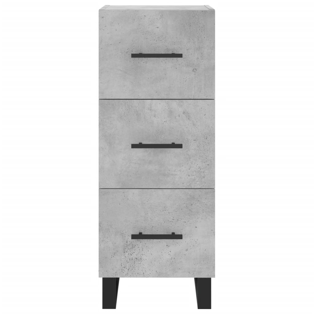vidaXL Sideboard Concrete Grey 34.5x34x90 cm Engineered Wood 6