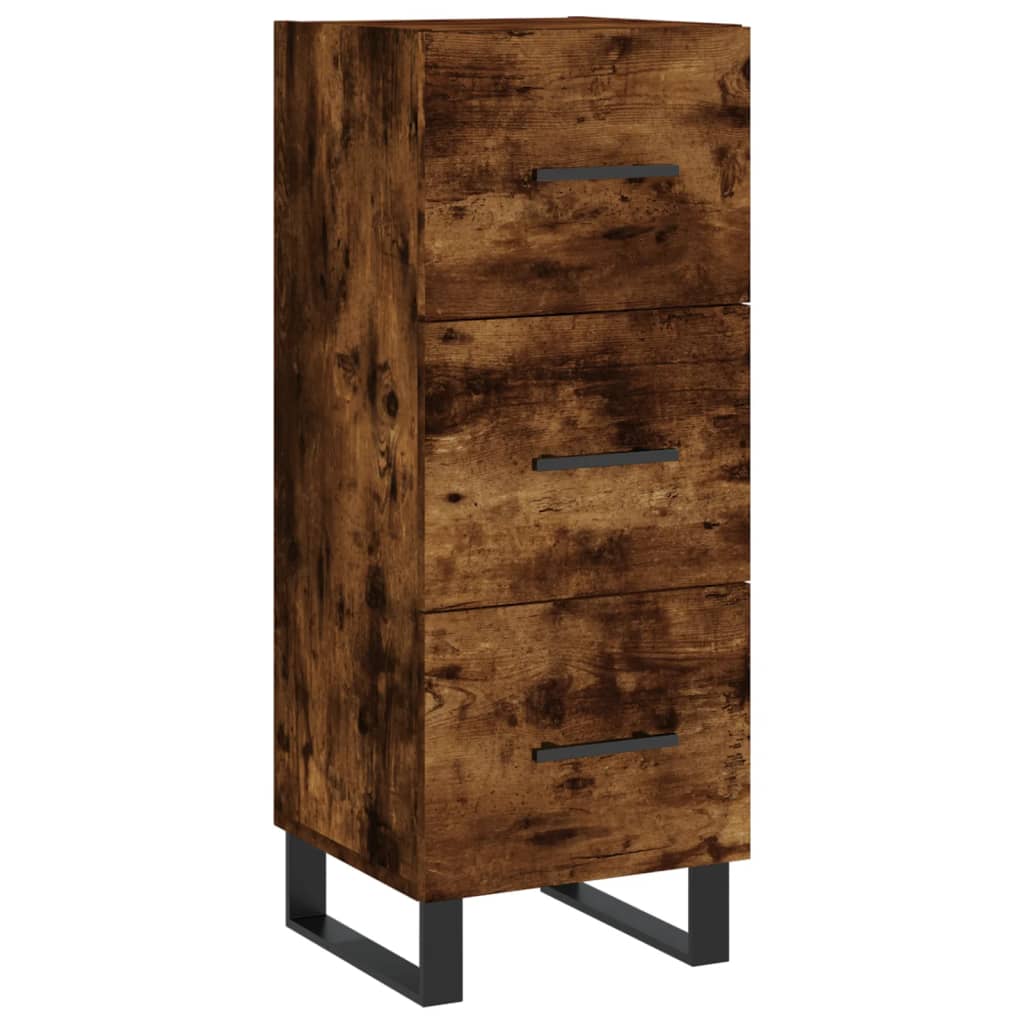 vidaXL Sideboard Smoked Oak 34.5x34x90 cm Engineered Wood 2