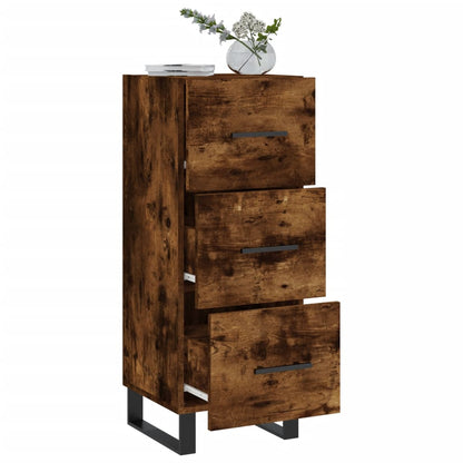 vidaXL Sideboard Smoked Oak 34.5x34x90 cm Engineered Wood 4