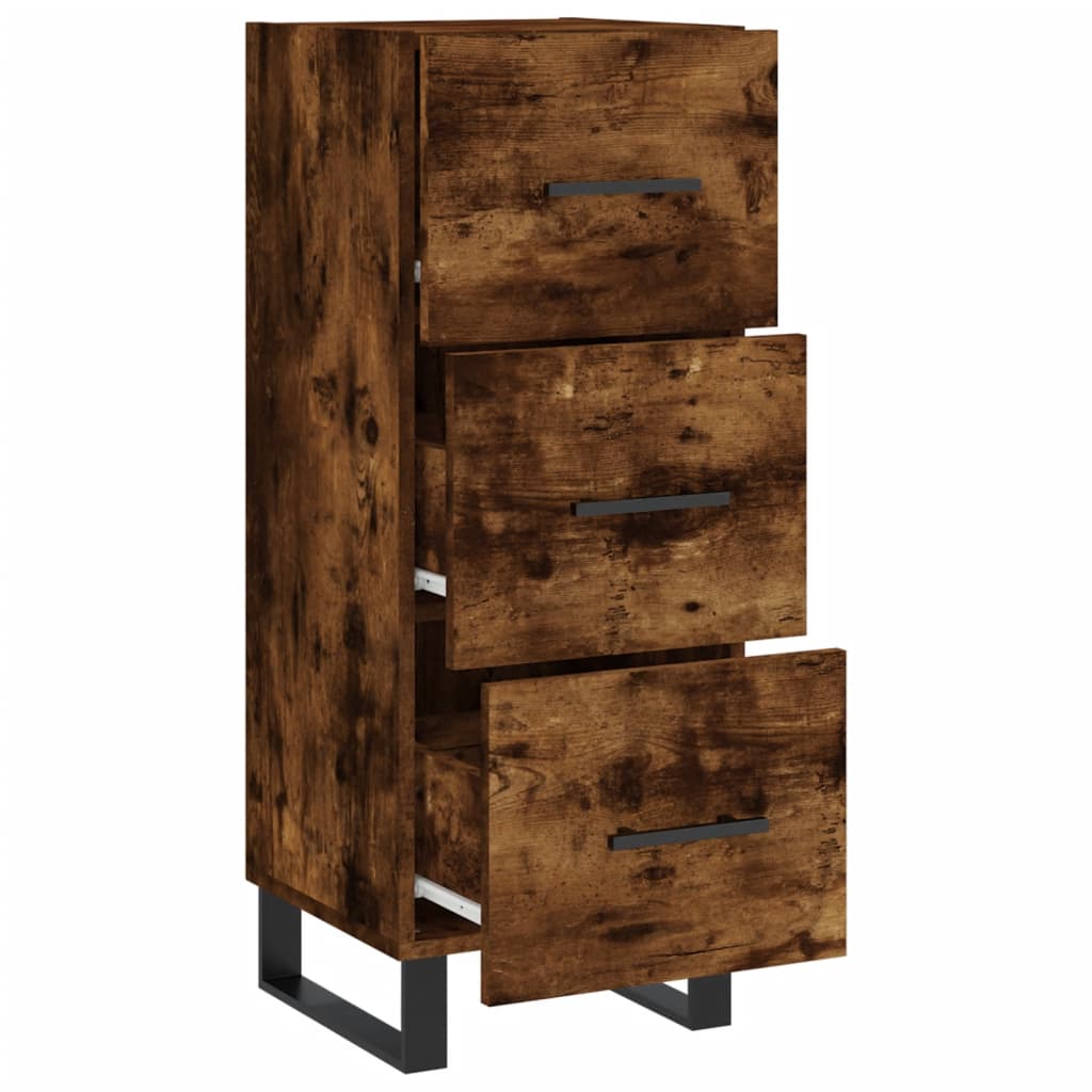 vidaXL Sideboard Smoked Oak 34.5x34x90 cm Engineered Wood 5