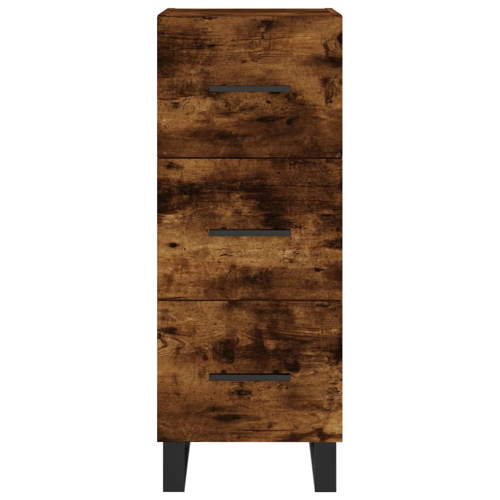 vidaXL Sideboard Smoked Oak 34.5x34x90 cm Engineered Wood 6