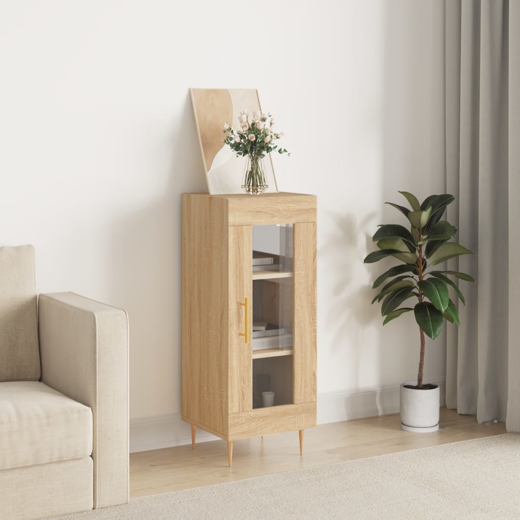 vidaXL Sideboard Sonoma Oak 34.5x34x90 cm Engineered Wood 1
