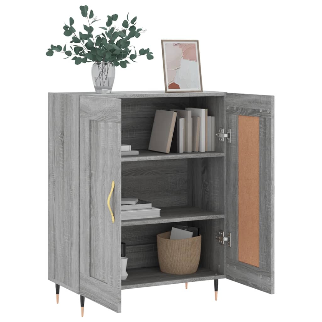 vidaXL Sideboard Grey Sonoma 69.5x34x90 cm Engineered Wood 4