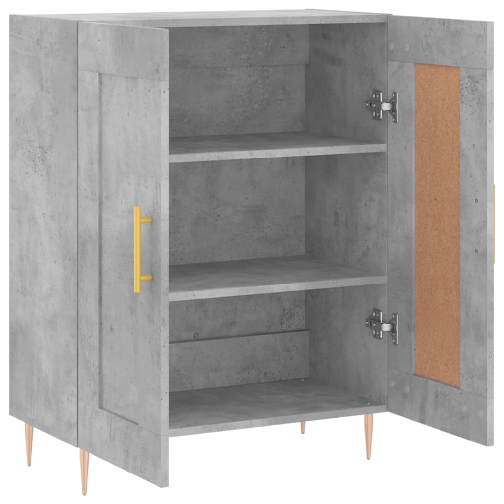 vidaXL Sideboard Concrete Grey 69.5x34x90 cm Engineered Wood 6