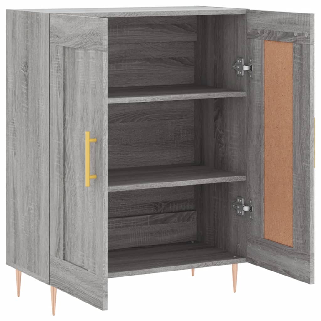 vidaXL Sideboard Grey Sonoma 69.5x34x90 cm Engineered Wood 6