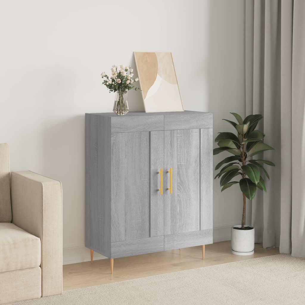 vidaXL Sideboard Grey Sonoma 69.5x34x90 cm Engineered Wood 1