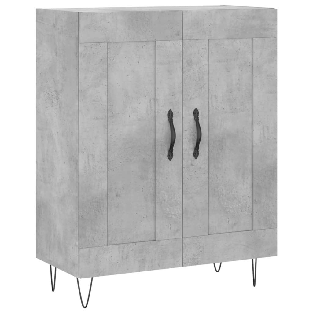vidaXL Sideboard Concrete Grey 69.5x34x90 cm Engineered Wood 2