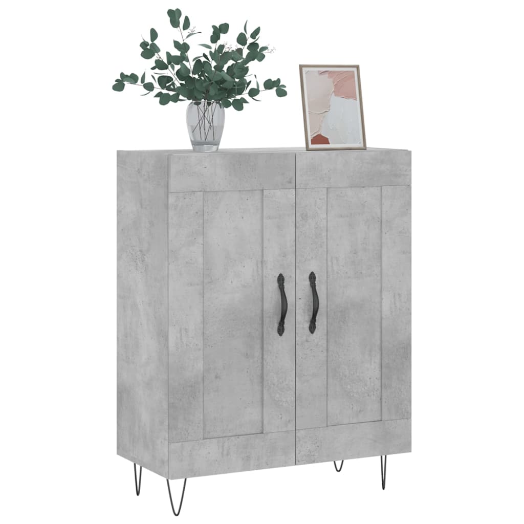vidaXL Sideboard Concrete Grey 69.5x34x90 cm Engineered Wood 3