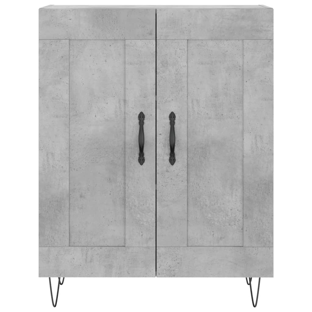 vidaXL Sideboard Concrete Grey 69.5x34x90 cm Engineered Wood 5