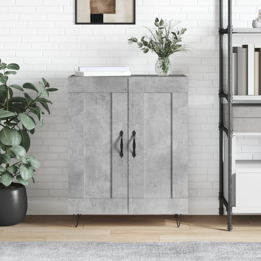 vidaXL Sideboard Concrete Grey 69.5x34x90 cm Engineered Wood 1