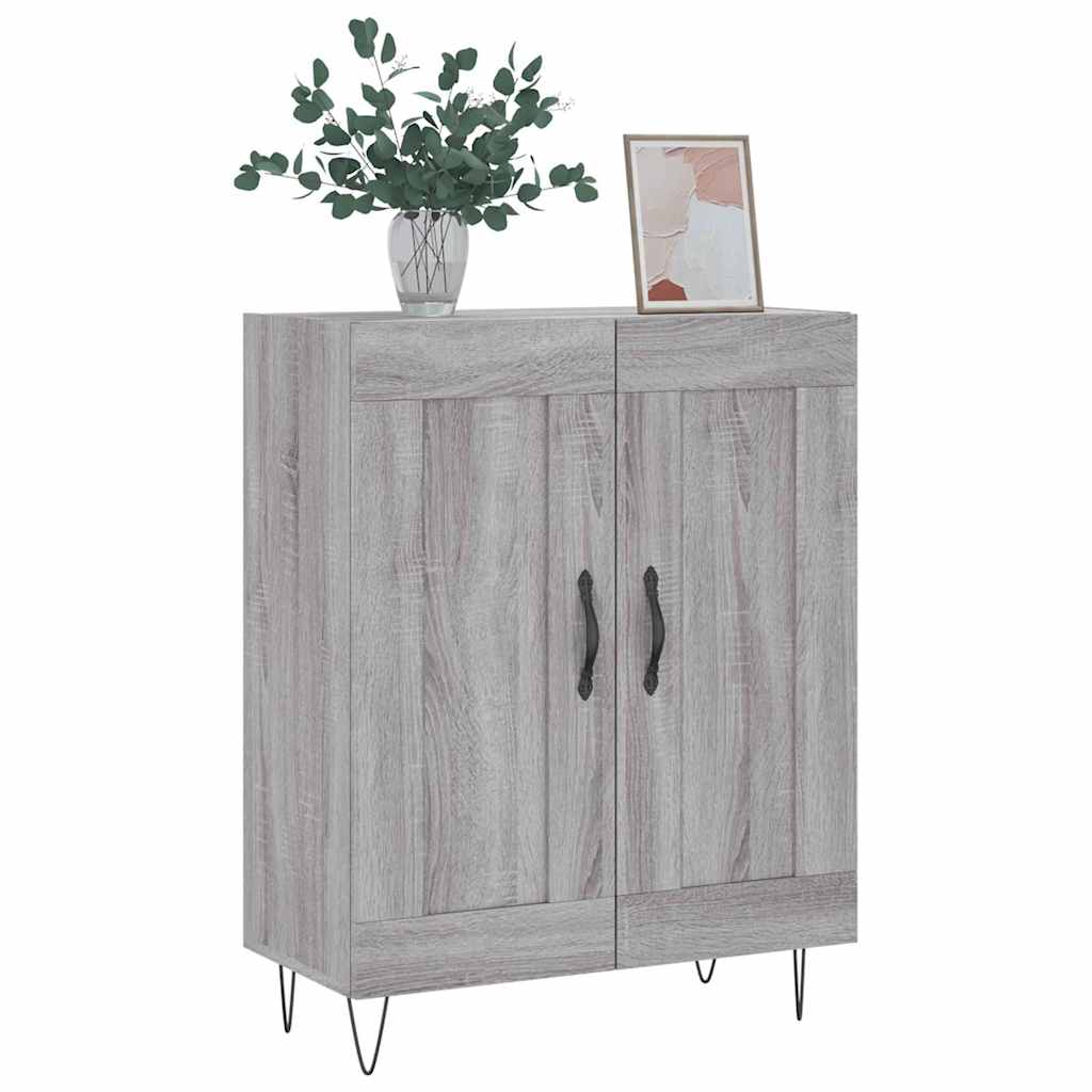 vidaXL Sideboard Grey Sonoma 69,5x34x90 cm Engineered Wood 4