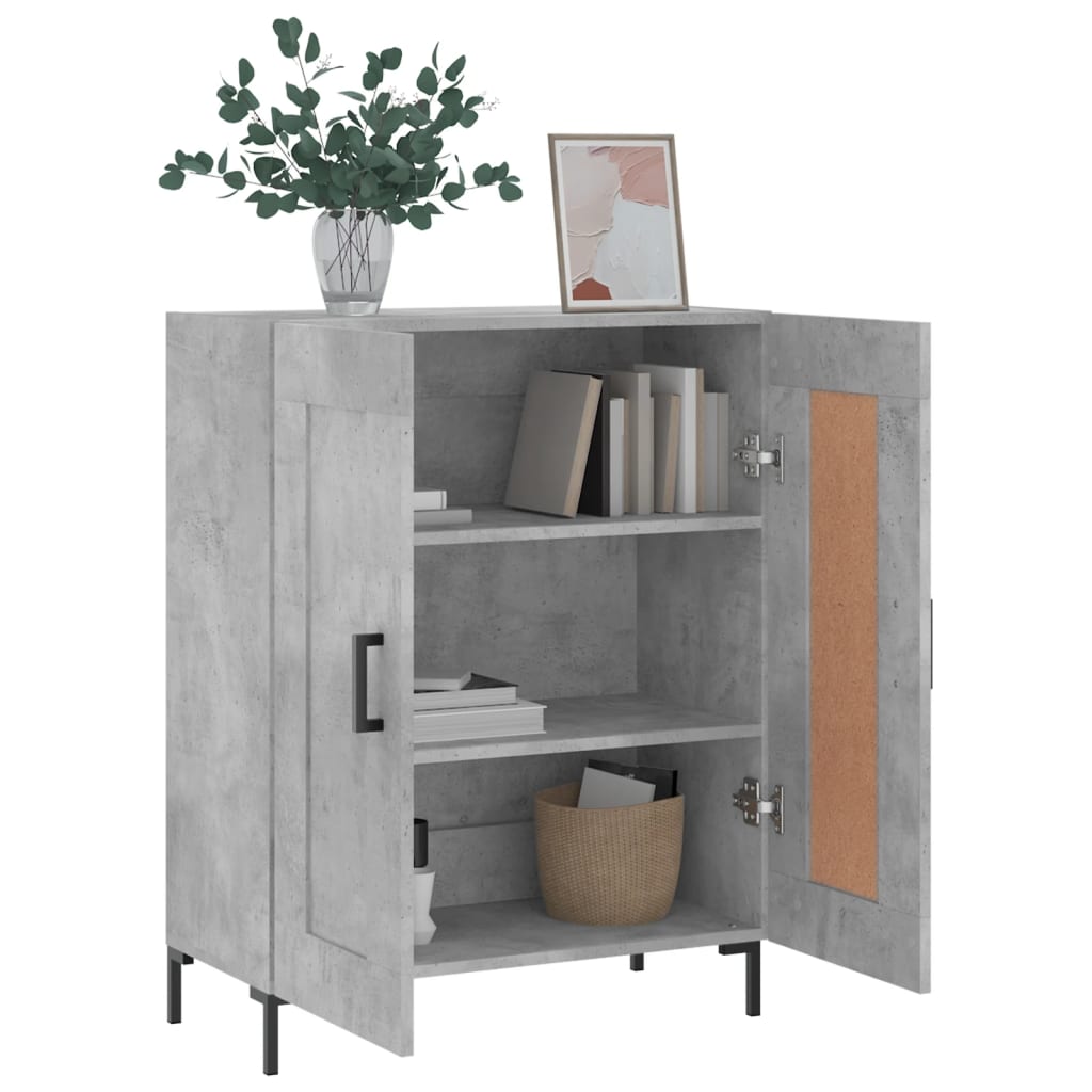 vidaXL Sideboard Concrete Grey 69.5x34x90 cm Engineered Wood 4