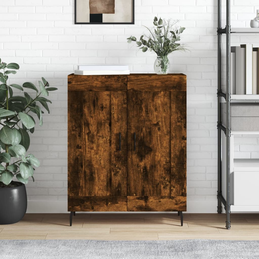 vidaXL Sideboard Smoked Oak 69,5x34x90 cm Engineered Wood 1