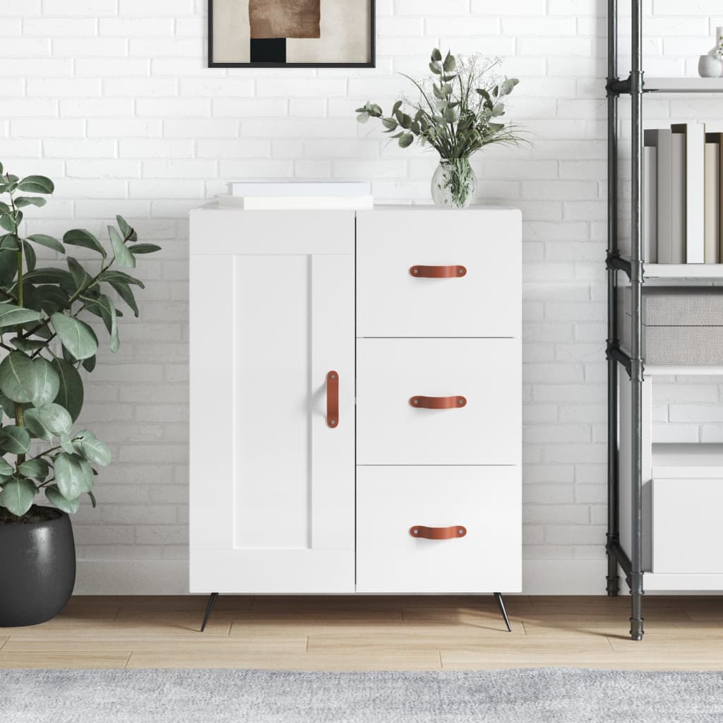 vidaXL Sideboard High Gloss White 69.5x34x90 cm Engineered Wood 1